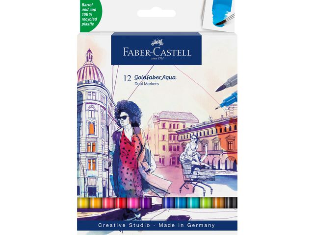 Fiberpenna Goldfaber Aqua Dual 12/fp