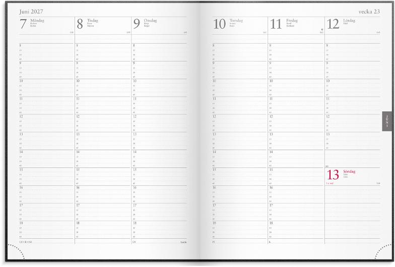 Veckojournal 2027 refill