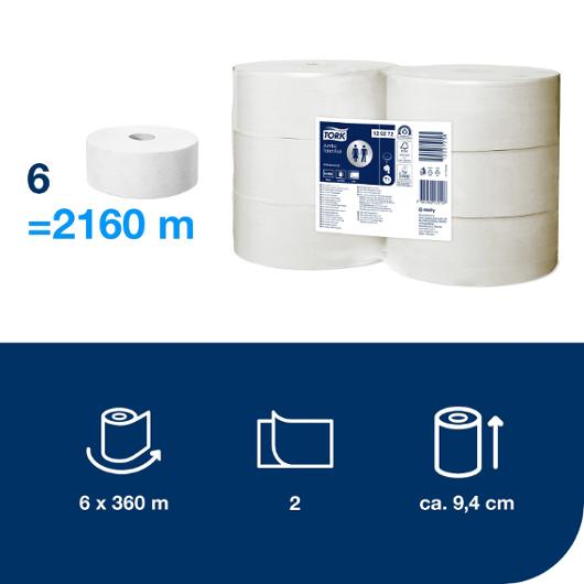 Toalettpapper TORK Adv T1 2-lag 360m