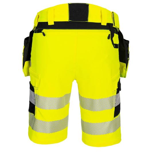 Hantverksshorts DX446 gul varsel kl2 c46