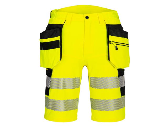 Hantverksshorts DX446 gul varsel kl2 c50