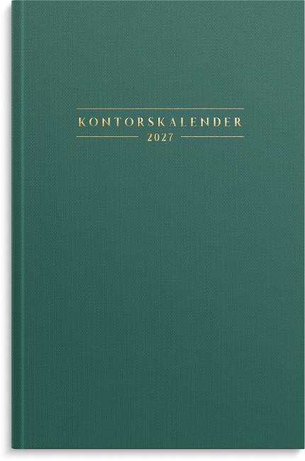Kontorskalender 2027 grön