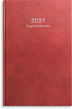 Dagbokskalender 2027 röd
