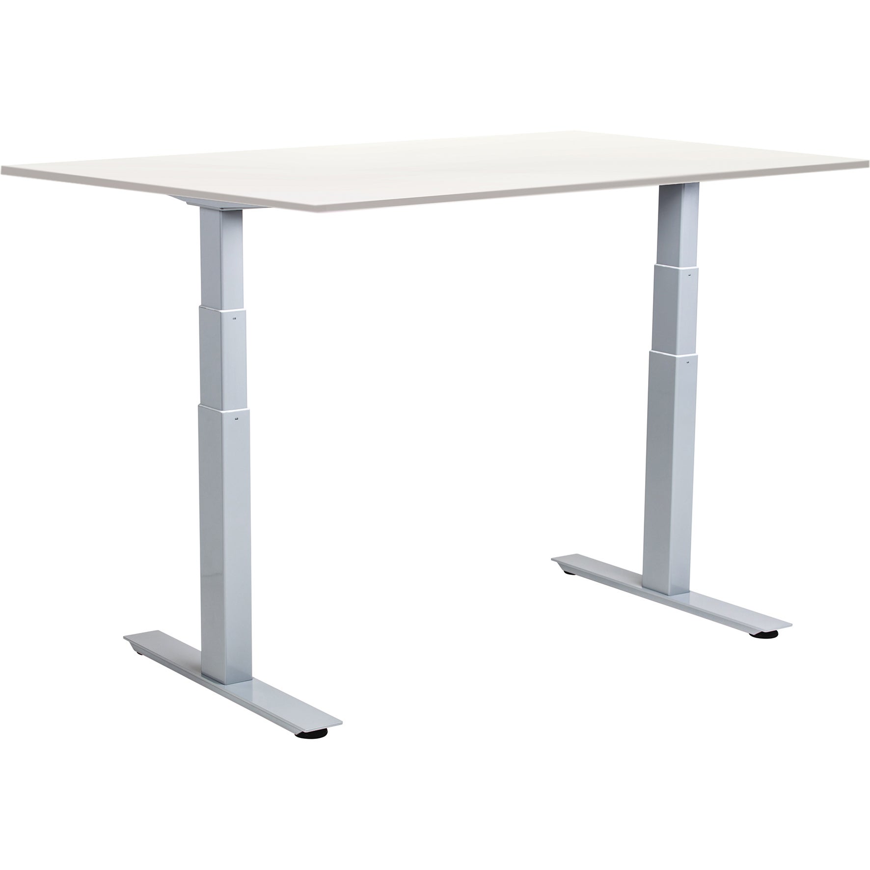 Skrivbord el Easydesk Adapt VI vit/aluminium 160x80 cm