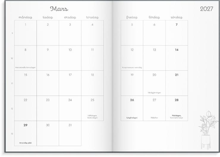 Kalender Doodle 2027 inbunden