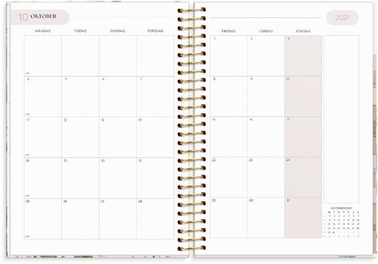 Life Organizer 2027 Blommor