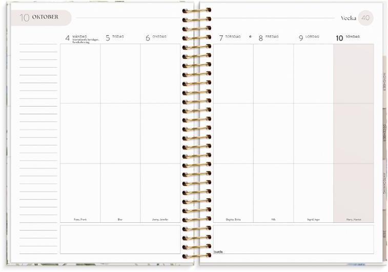 Life Organizer 2027 Blommor