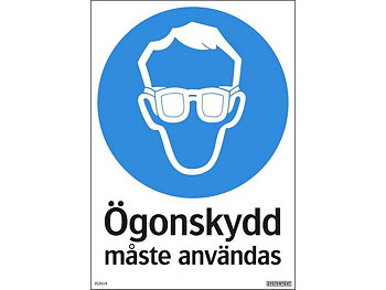 Skylt Skyddsglasögon 210x297mm