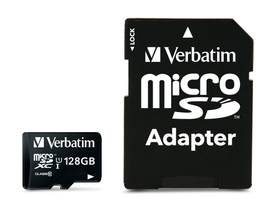 Verbatim SDHC/MicroSDHC 128GB Svart