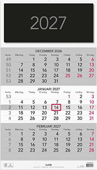 Väggkalender Triplaner Elegant 2027