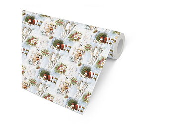 Julpapper White Christmas 57cmx154m