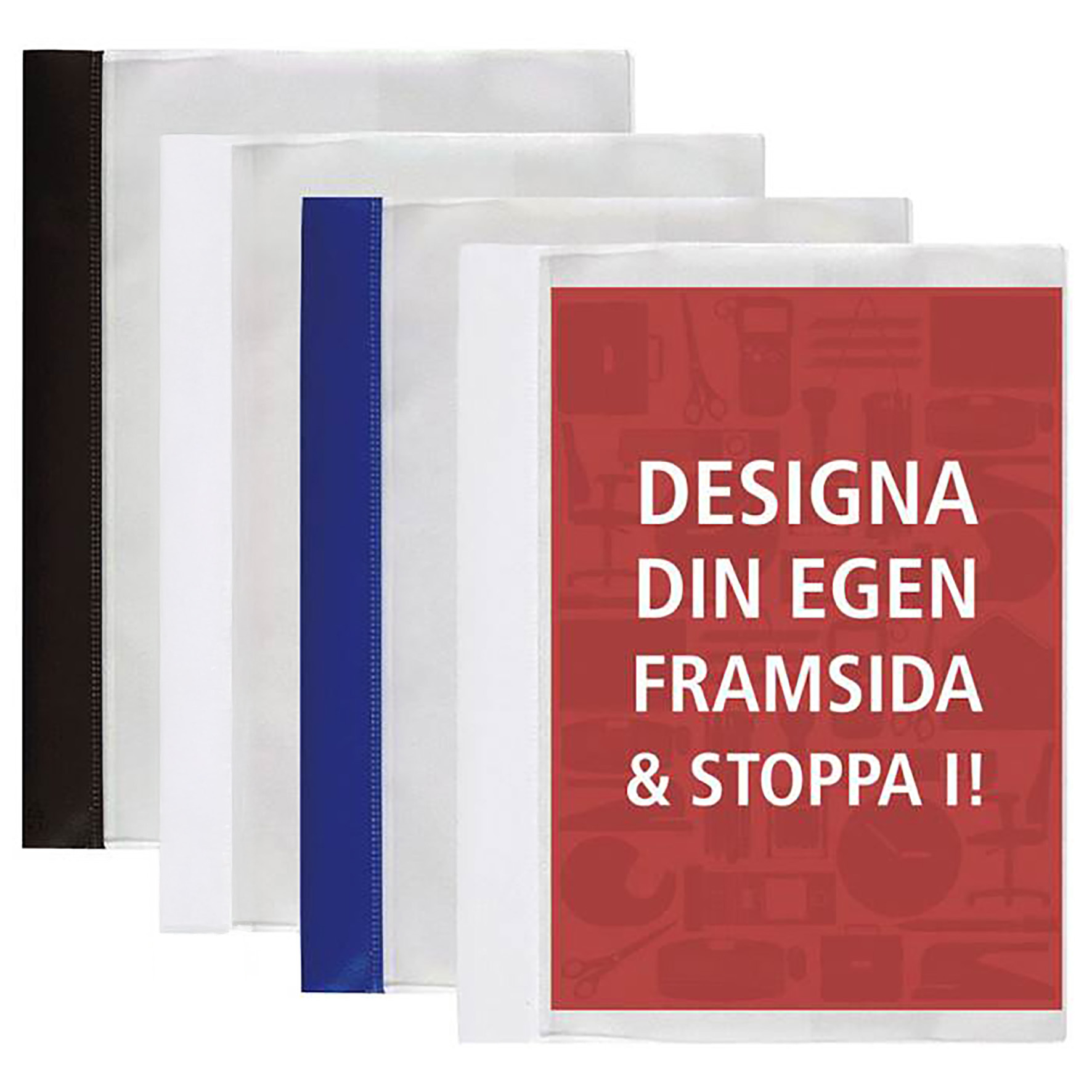 Offertmapp A4 med ficka blå