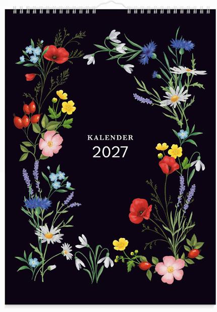 Väggkalender Illustrerad blomster 2027