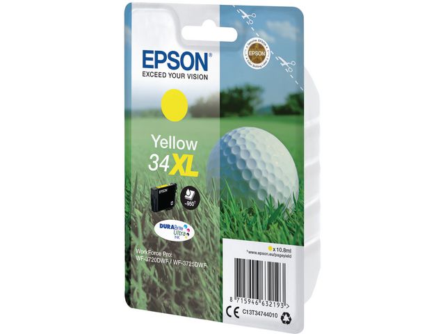 Bläckpatron EPSON T3474 XL gul