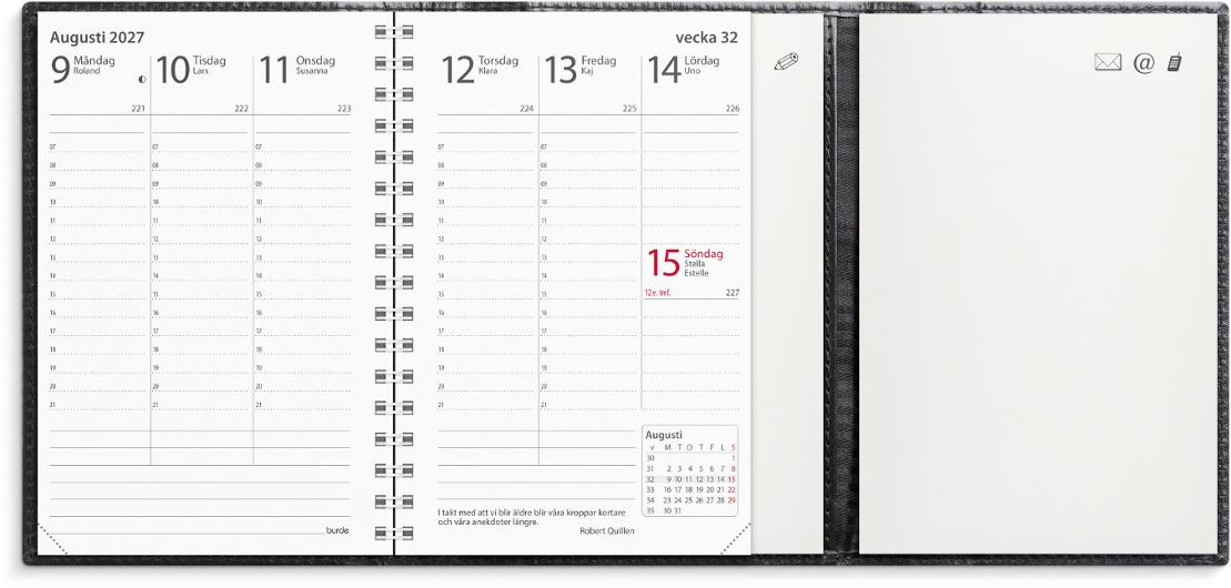 Kalender Prestige de luxe 2027 svart