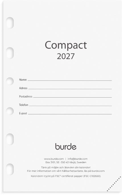 Compact kalendersats 2027
