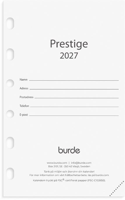 Compact Prestige kalendersats 2027