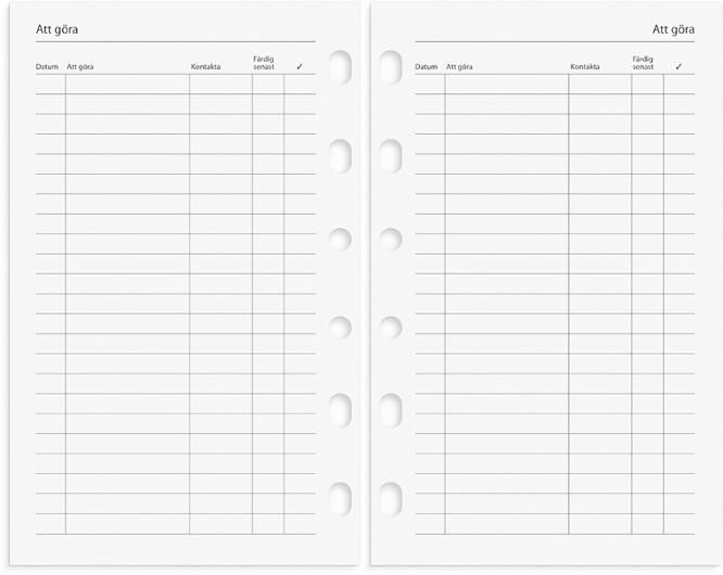 Compact Systemkalender 2027 skinn svart