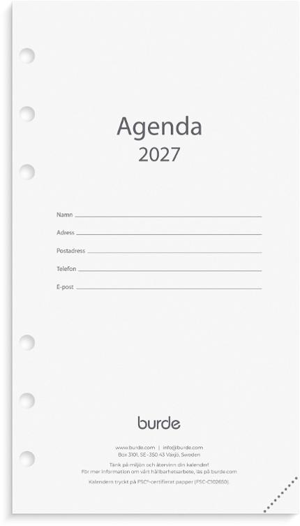 Regent Agenda kalendersats 2027