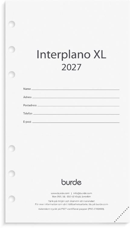 Regent Interplano XL kalendersats 2027