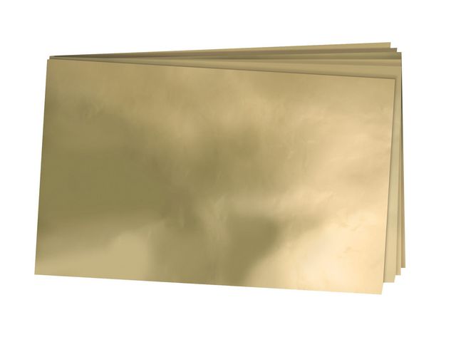 Metallkartong 42x60cm guld 10 ark