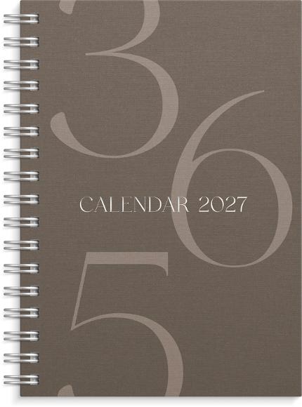 Kalender Weekly A6 Story 2027 brun