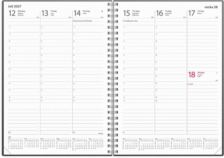 Kalender Weekly A5 2027 beige