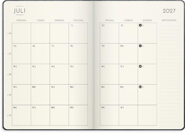 Kalender Weekly Deluxe 2027