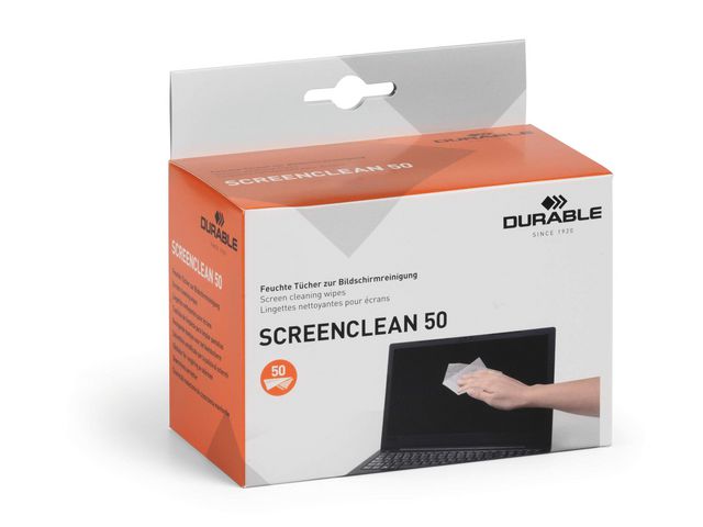 Skärmrengöring våtdukar 50/fp