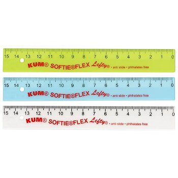 Linjal KUM softie Vänsterhänt 15cm