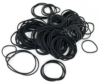 Gummiband sort.storlek svart