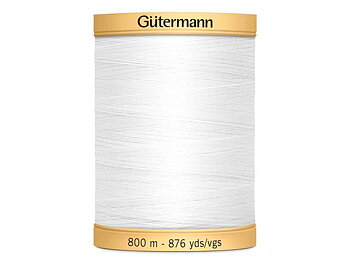 Sytråd Gütermann bomull 800m vit