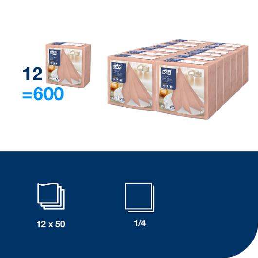 Servett TORK LinStyle Middag coral 50/fp