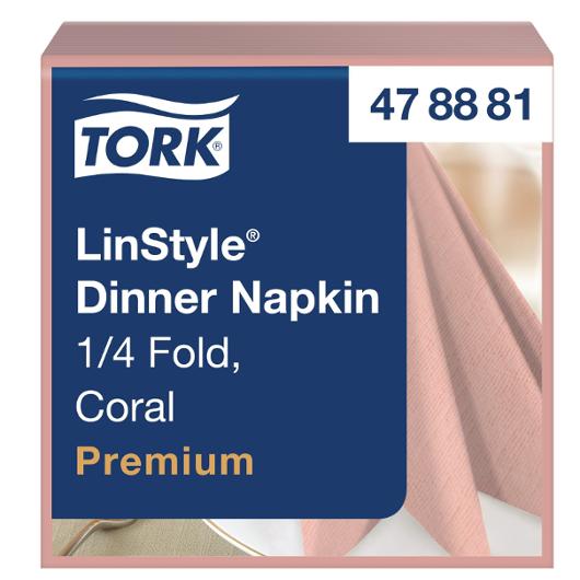 Servett TORK LinStyle Middag coral 50/fp