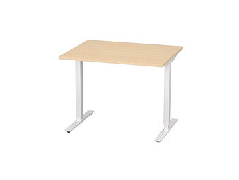 Bord höj/sänk Basic 1000x800 björk/vit