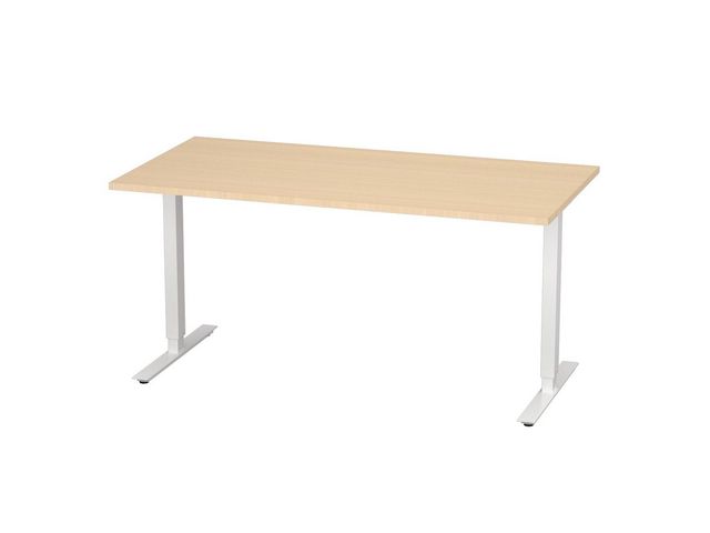 Bord höj/sänk Basic 1600x800 björk/vit