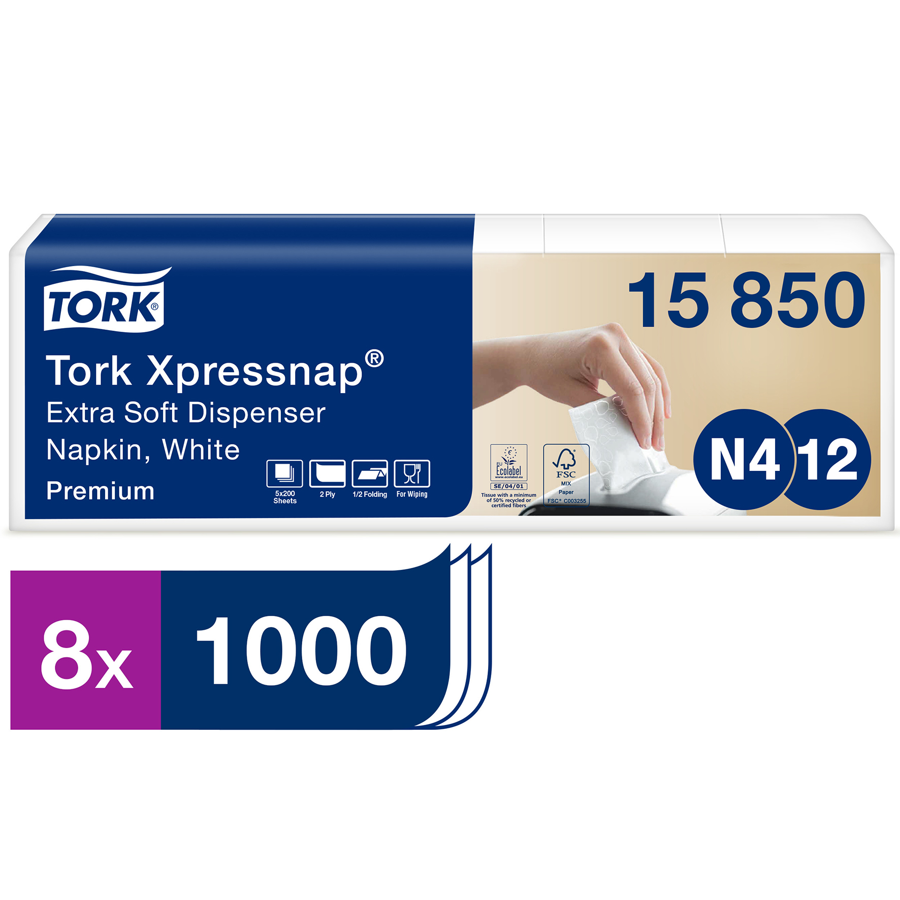 Servett Tork Premium N4 8000st