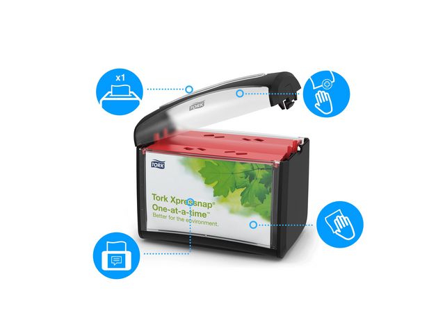 Bordsdispenser Tork Xpressnap® N4 svart
