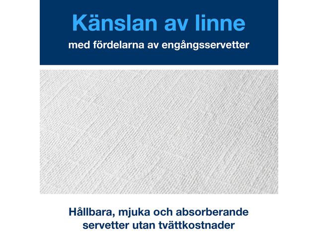 Servett TORK LinStyle vit 39x39cm 50/fp