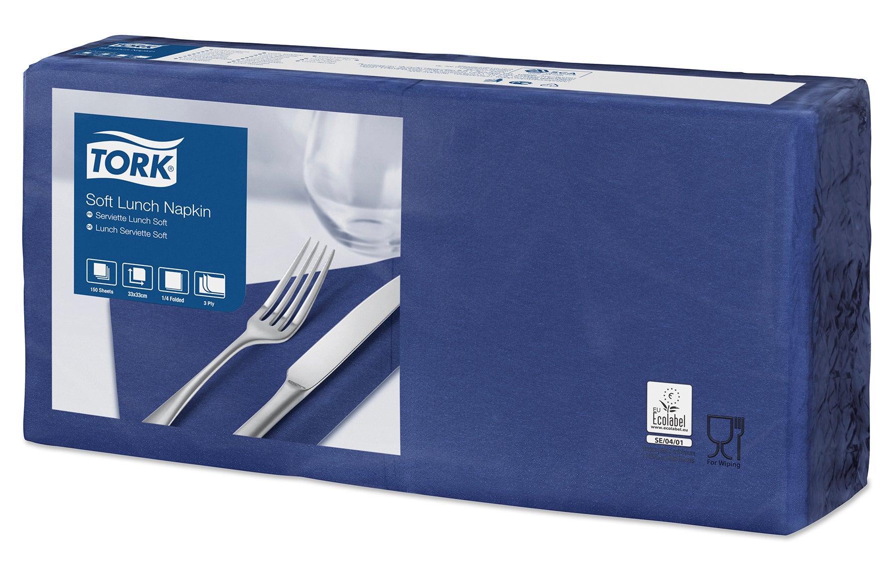 Lunchservett Tork Mjuk 3-lager 150-pack mörkblå