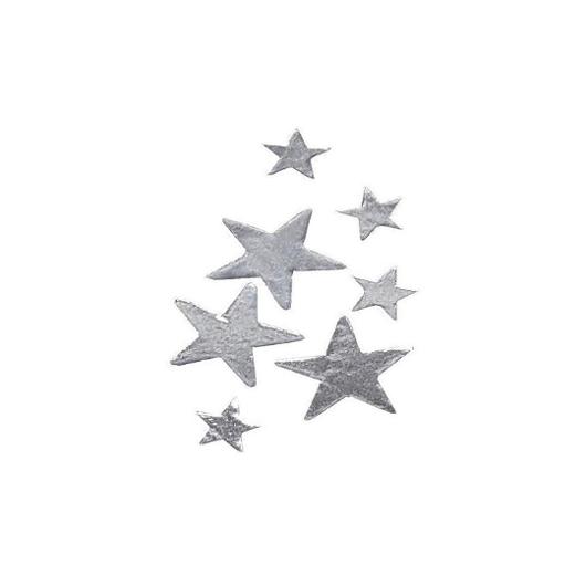 Stickers stjärnor silver 25mm 108/fp