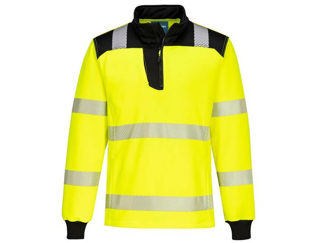Sweatshirt PW3 Hi-Vis 1/4 Zip gul XL