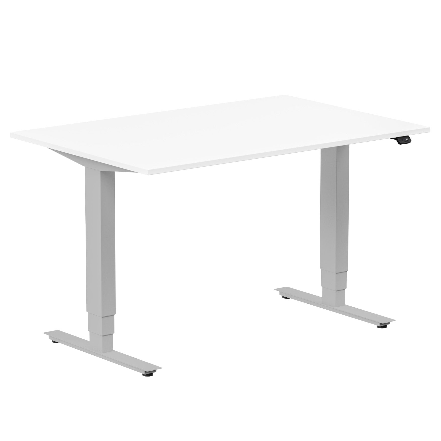 Skrivbordel höj- och sänkbart Ergofunk Max 120x80 cm vit/silver