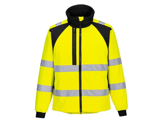 Varselsoftshell PW CD875 Kl 2/3 gul L