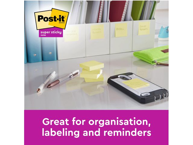 Notes POST-IT SS47,6x47,6mm re gul 12/fp