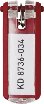 Nyckelbricka KEY CLIP röd 6/fp