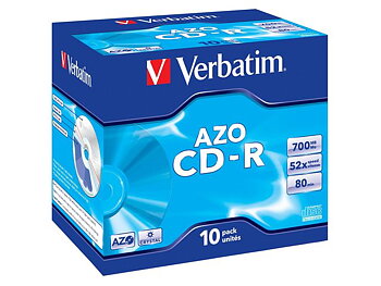 CD-R VERBATIM AZO 700MB 10/fp