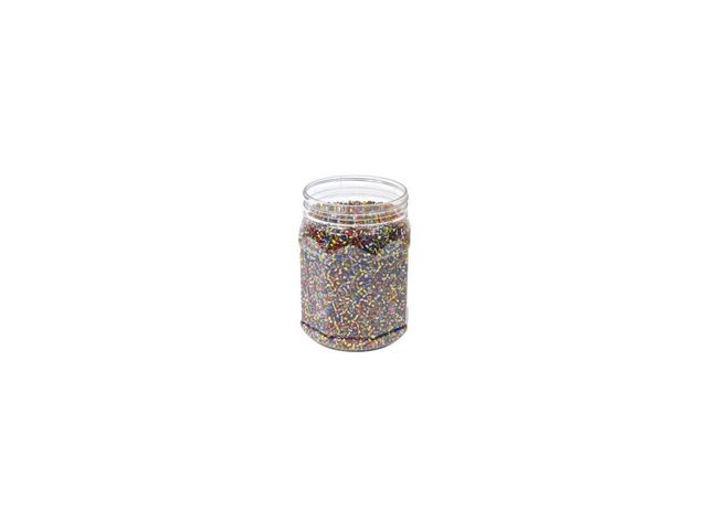 Glaspärlor 500g transp. blandade färger