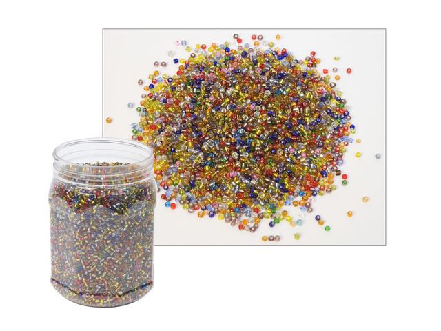 Glasp&auml;rlor 500g transp. blandade f&auml;rger