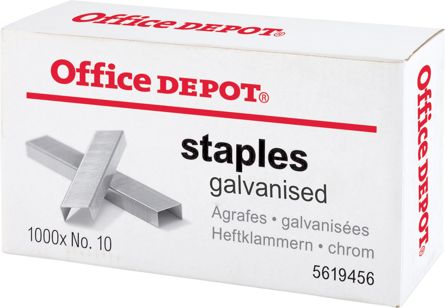 Häftklammer Office 10 1000 st/fp